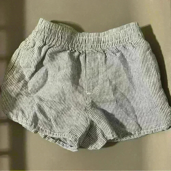 Baby gap kids boy linen striped blue and white boxer shorts size xs - Picture 1 of 3